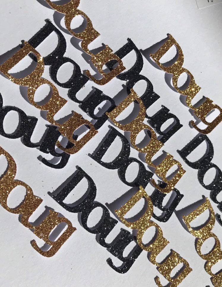 ASAP Craft Supplies - Wholesale Confetti - Personalized Name Custom Glitter Confetti - 50 pieces1