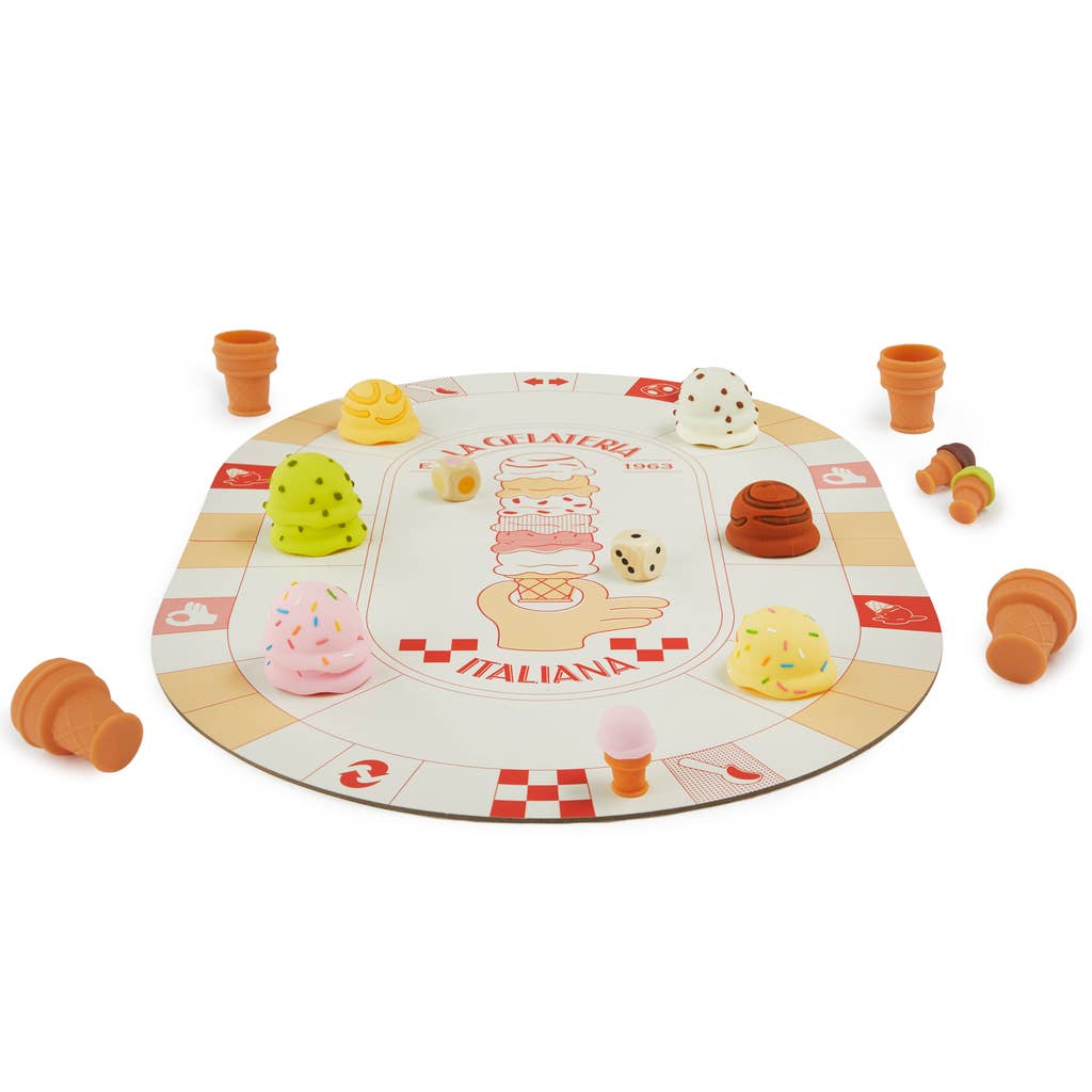 Balvi - Vente Jeux de société - Jeu de société La Gelateria avec plateau carton et éléments en plastique7