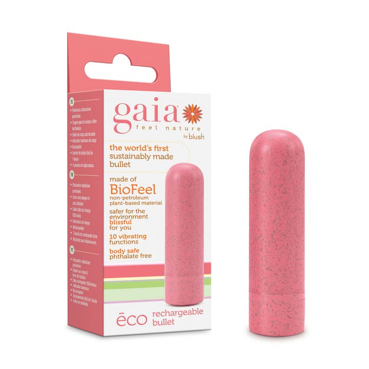 Gaia - Eco Rechargeable Bullet - Coral for wholesale by Blush