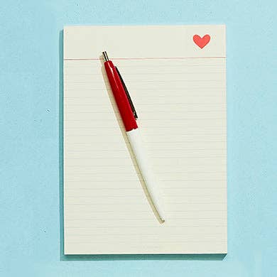 Snow & Graham - Wholesale Notepad - #NP225 Heart notePAD1