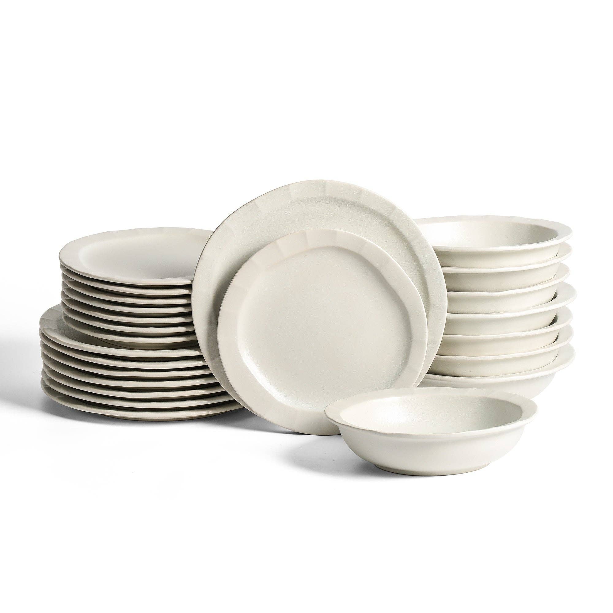 Stone  Lain - Wholesale Dinnerware Set - Oasis Stoneware Dinnerware Set - White6