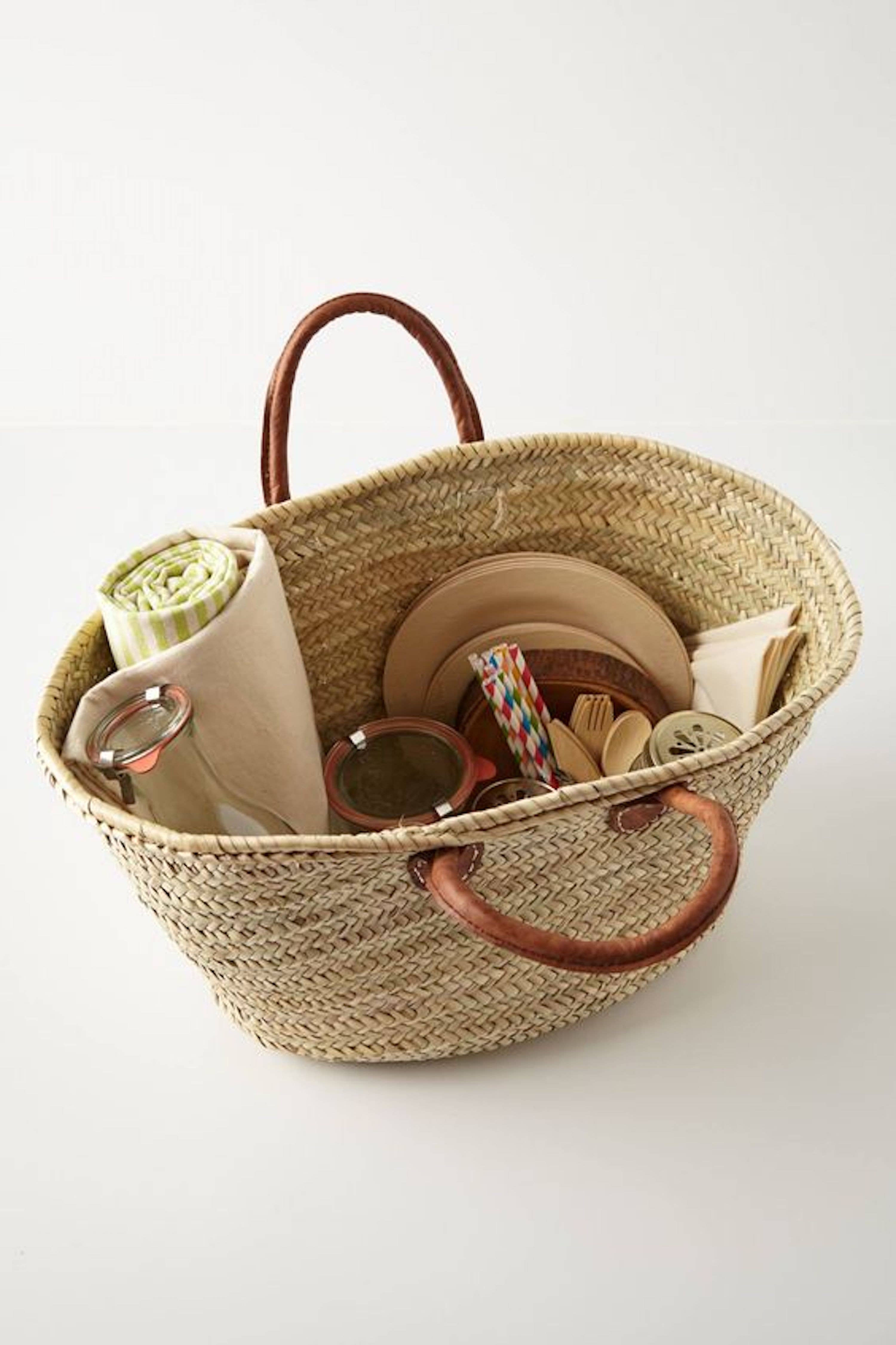 NomadWeave Ltd - Wholesale Beach Bag - French basket, small straw bag, Bridal Party, beach bag1