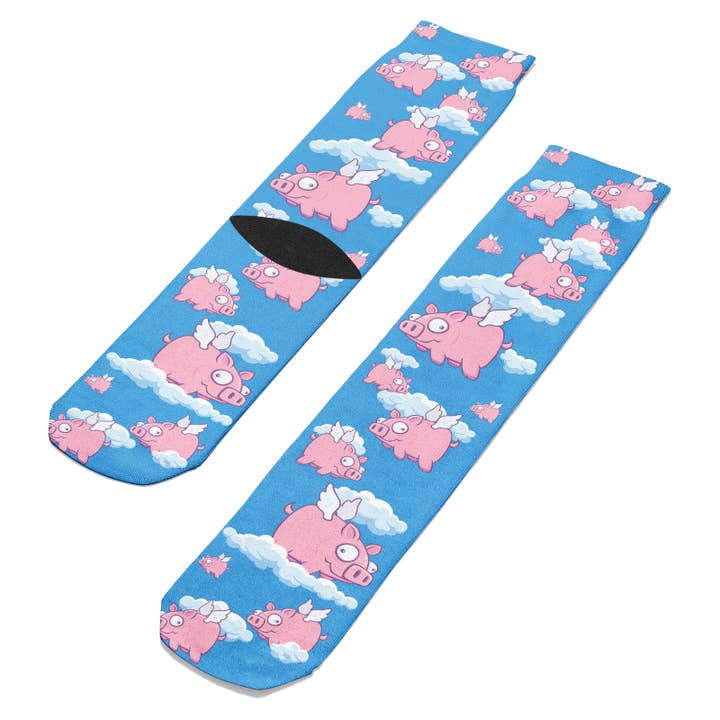 Flying Pig Novelty Socks for wholesale by Footnotes Novelty Socks