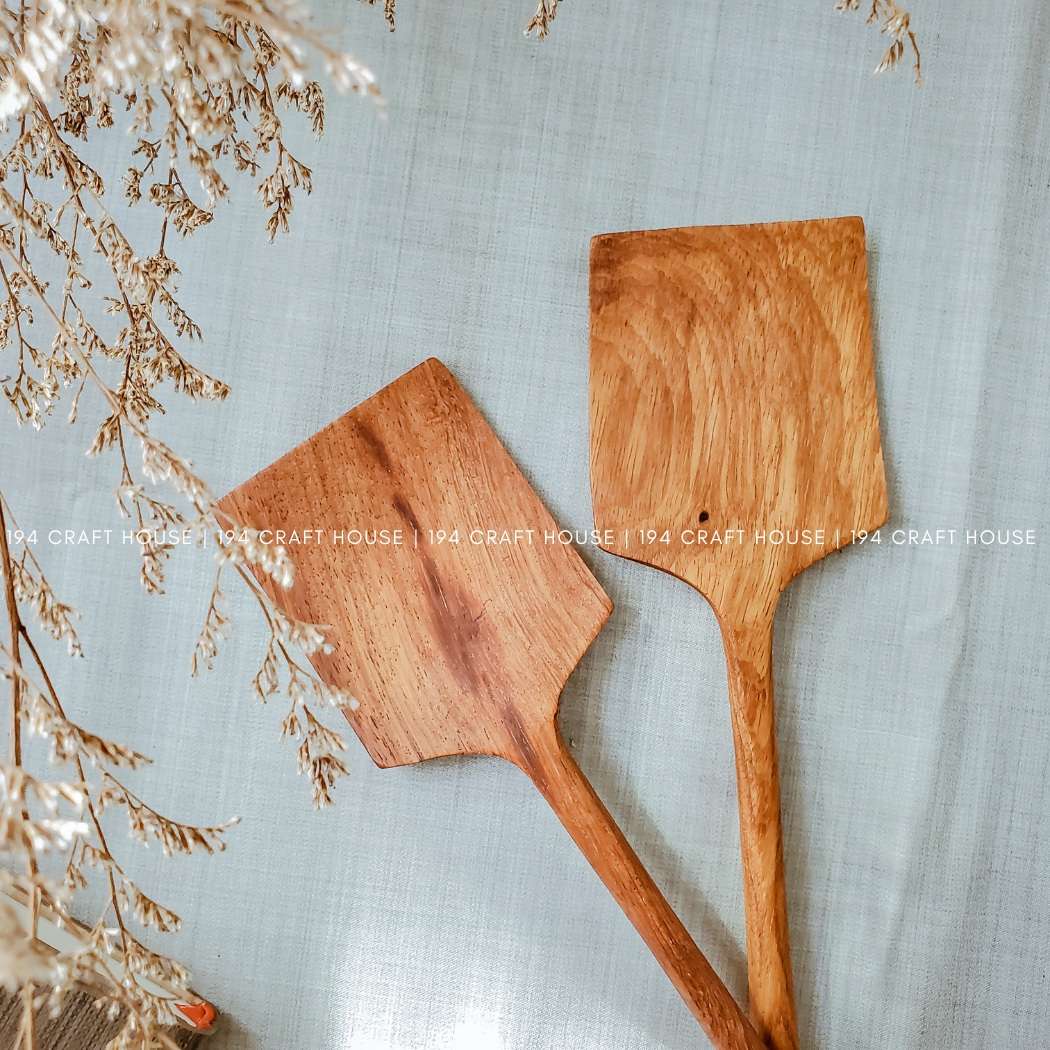 194 Craft House - Wholesale Spatula/Turner - Handcrafted Wooden Spatula - 12" - Kitchen Serving Utensil3