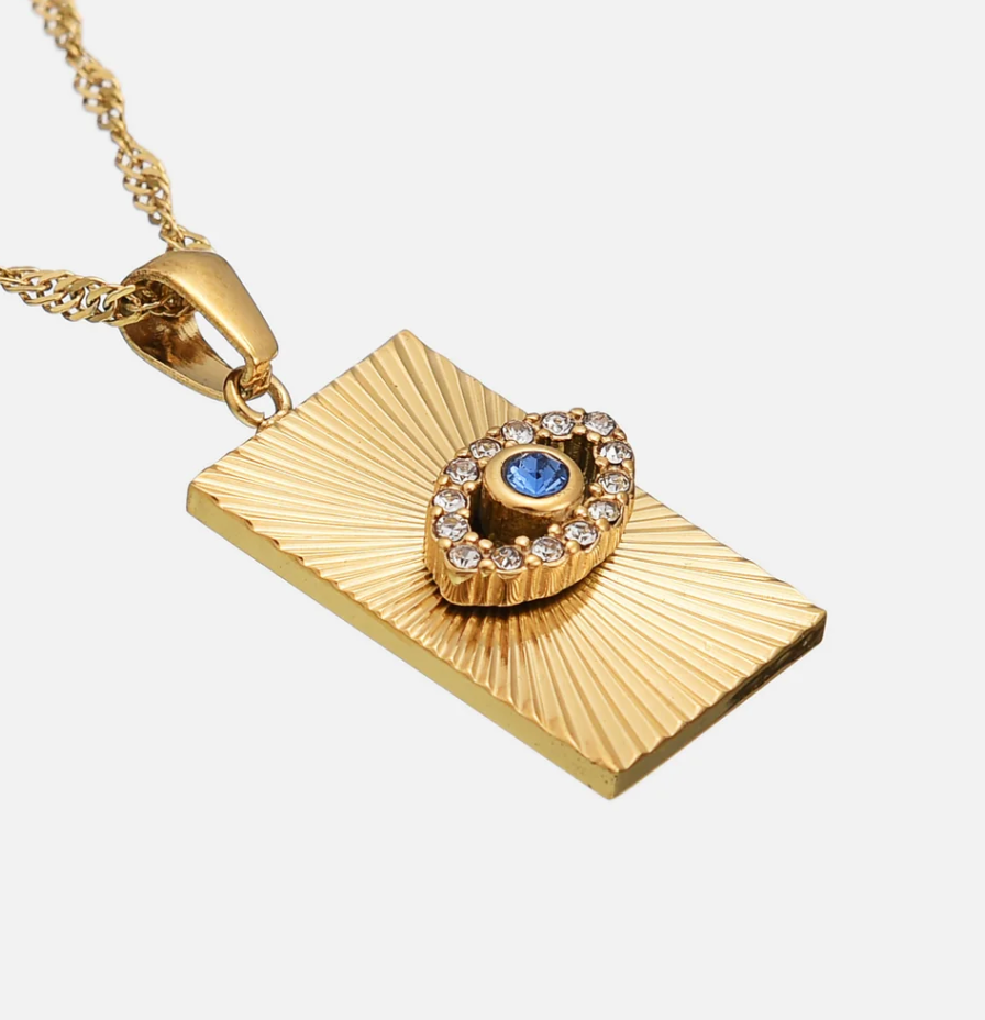 HoopLa – Engroshandel Halskæde med vedhæng – Evil Eye Talisman Tag Pendenat 14K guld stål halskæde3