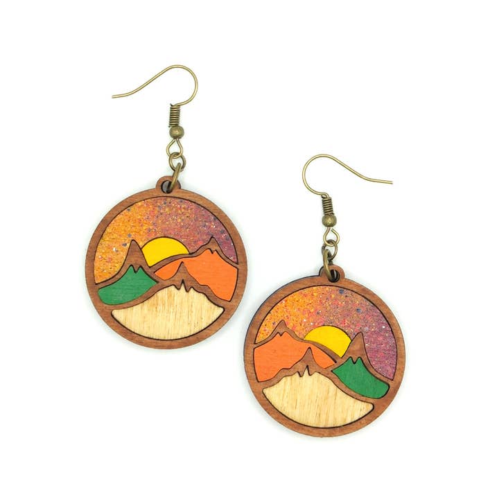 A.B.T - Lever de soleil rose acajou pour la vente par Skaüswood