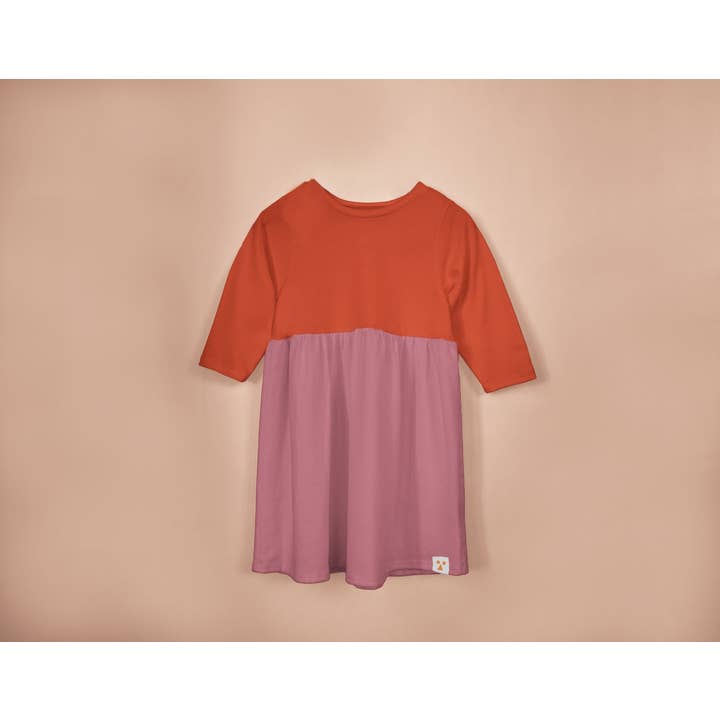 Zweifarbiges Jerseykleid aus Bio-Baumwolle für den Großhandel von Mäus Essentials