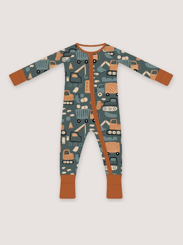 Convertible Two-Way Ruffled Zipper One Piece | Construction for wholesale by Bleu & Co