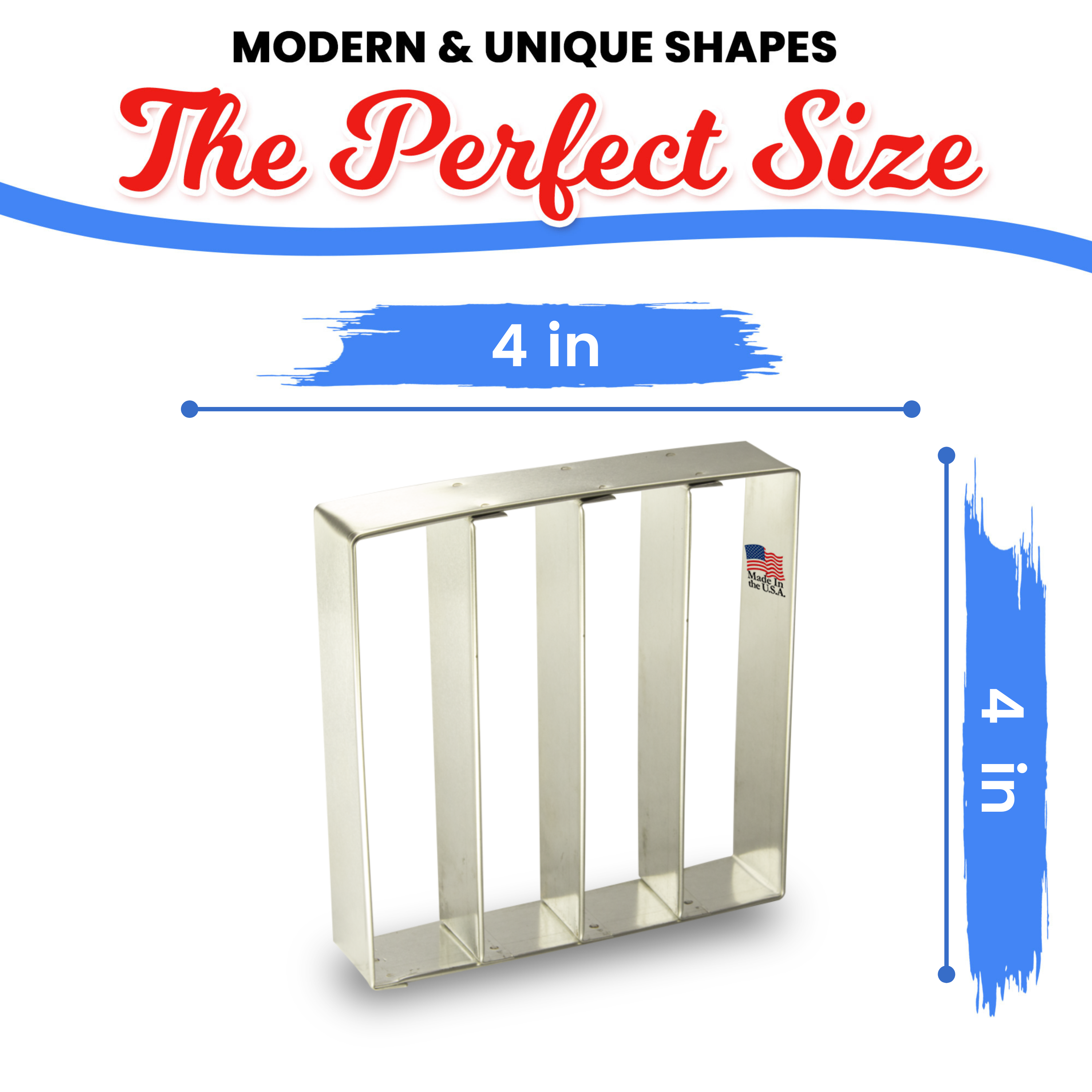 CookieCutter.com - Vendita all'ingrosso Stampi per biscotti - Tagliabiscotti Multi-Cutter 4" X 1" CS01012