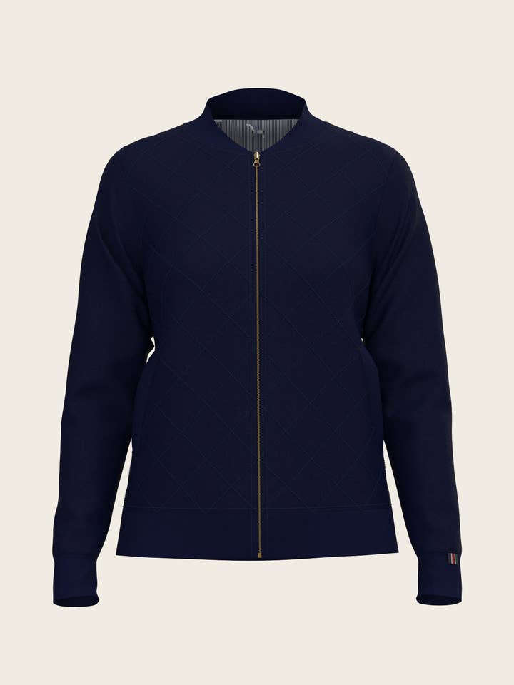 Chaqueta reversible de rayas azul marino para venta al por mayor de Espoir Equestrian