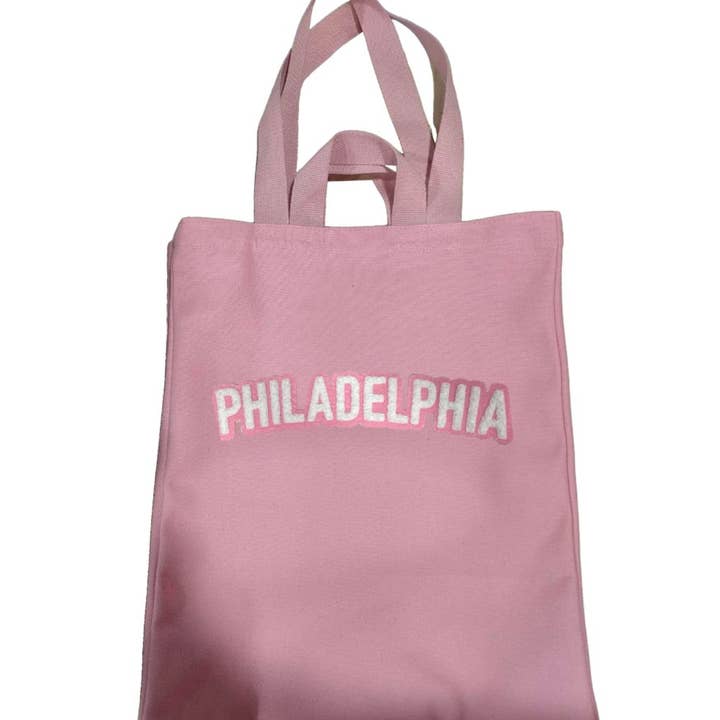 Tote Jawn - Wholesale Tote Bag - Women's - Philadelphia Soft Chenille Embroidery Tote Bag