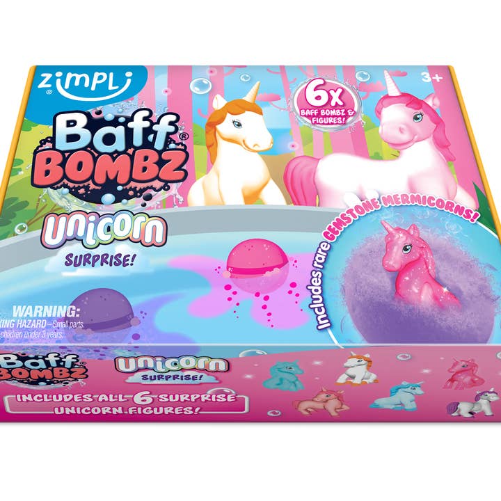 Zimpli Kids – wholesale Bath bomb/fizz – Zimpli 6x Baff Bombz Unicorn Surprise Collectible Bath Bomb7
