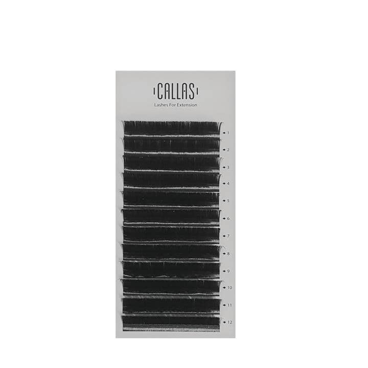 Callas & Dearderm - Wholesale False/Fake Eyelashes - CALLAS INDIVIDUAL EYELASH EXTENSIONS THICKNESS 0.05MM D CURL - VARIOUS SIZE6