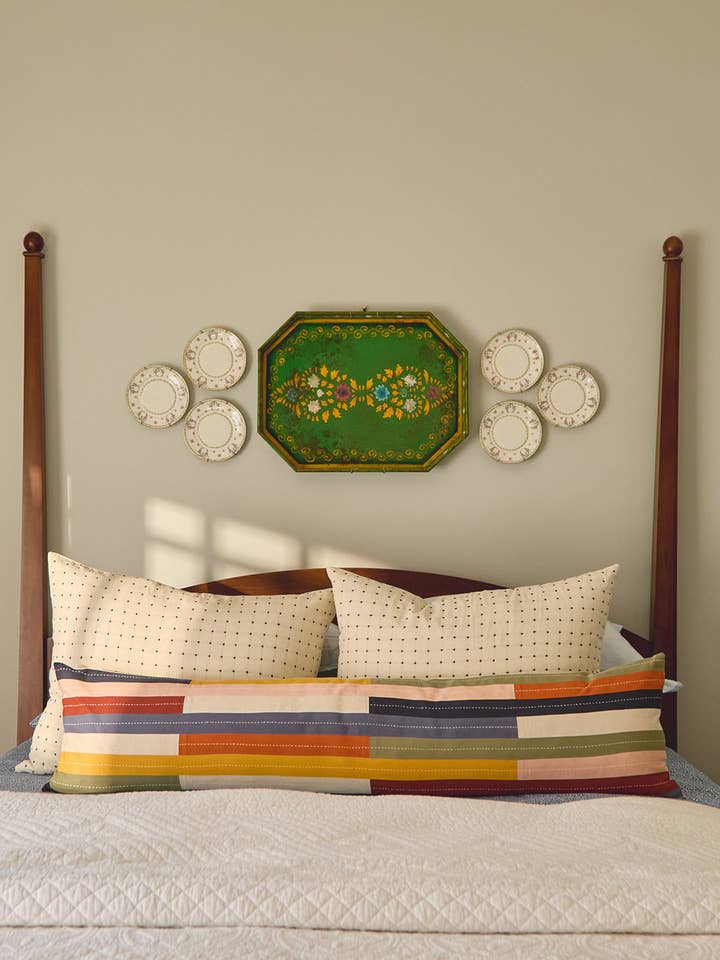 Rainbow Long Lumbar Pillow Cover for wholesale by Anchal