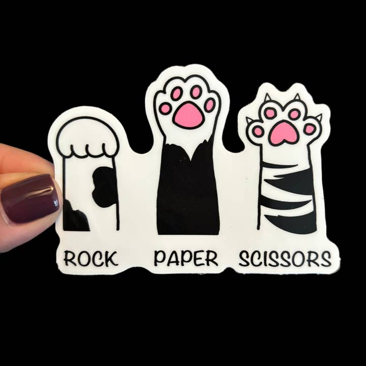 I Will Cut You Creations - Wholesale Sticker - Rock paper scissors Vinyl Sticker