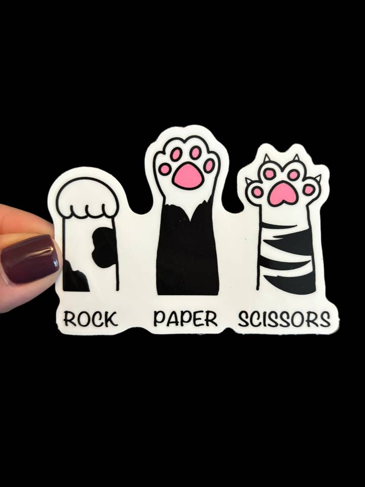 Rock paper scissors Vinylsticker voor wholesale door I Will Cut You Creations