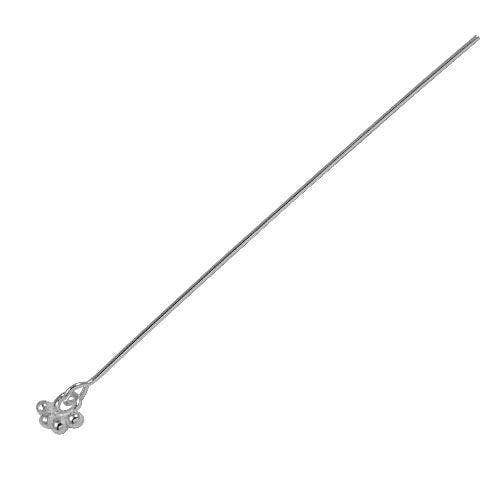 HPSF-108-3" Silver Overlay 22 Gauge Head Pin wonderfully Simple and Elegant head pin With Granulated Ring for wholesale by Bali Designs