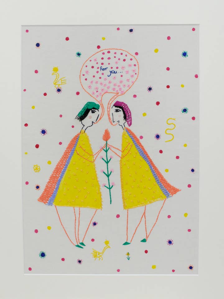 Handstickerei 'For You' für den Großhandel von Saima Kaur