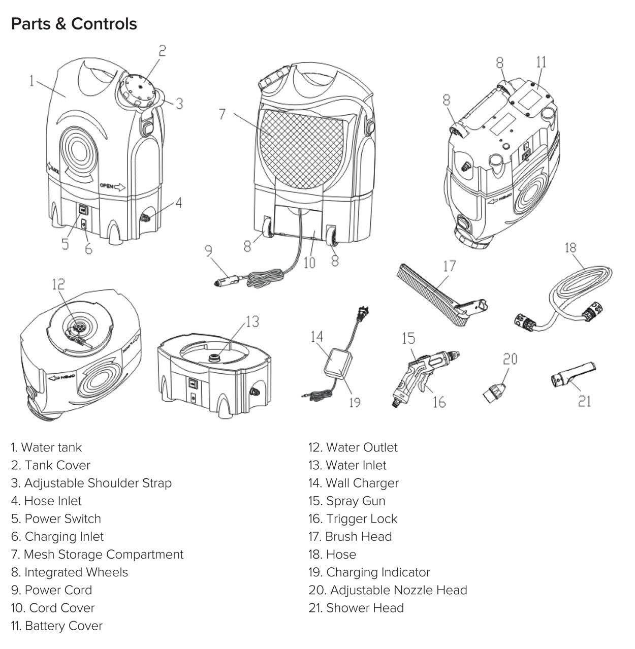 Ivation - Wholesale Automotive Cleaning Products - Portable Electric Pressure Washer Gun with Water Tank5
