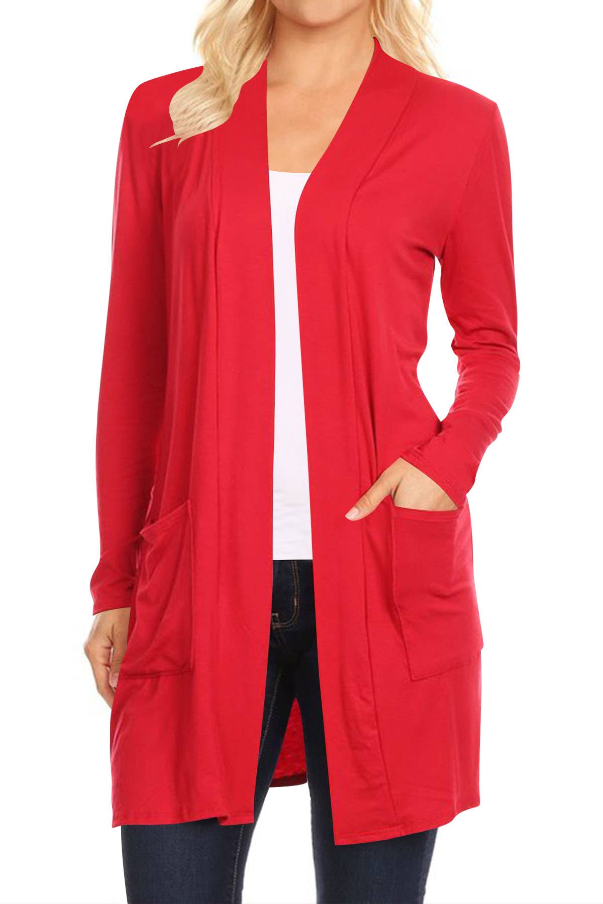 MOA COLLECTION - Wholesale Cardigan - Women's - Casual Solid Open Front Basic Cardigan Jacket12