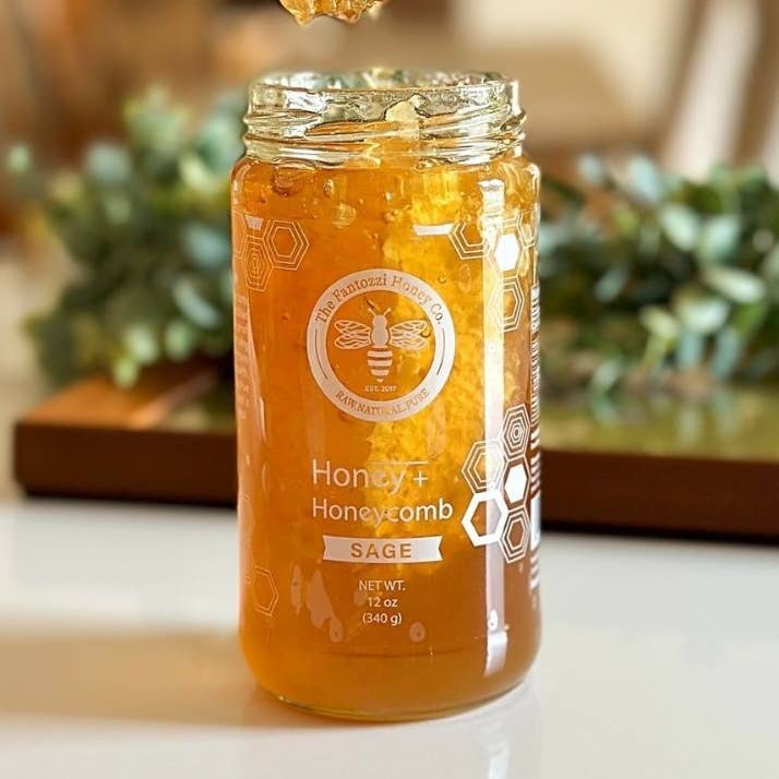 Honeycomb in a Jar – Gourmet Gift 12 oz for wholesale by Fantozzi Honey Company