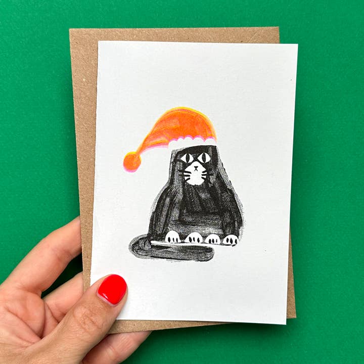 Greeting Card Christmas | Christmas Cat Card for wholesale by House Of Payne