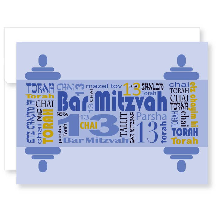 Mazel Tov Bar Mitzvah Cartão de Saudação por atacado de GreatArrow Graphics
