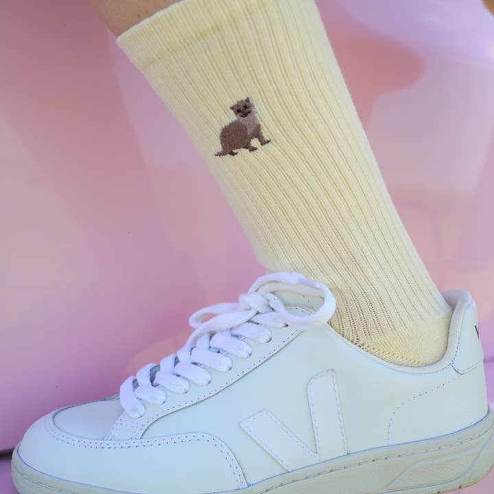 Bare Kind Socks - Wholesale Socks - Unisex - Otter Socks | Ribbed Bamboo Socks | Yellow Socks6