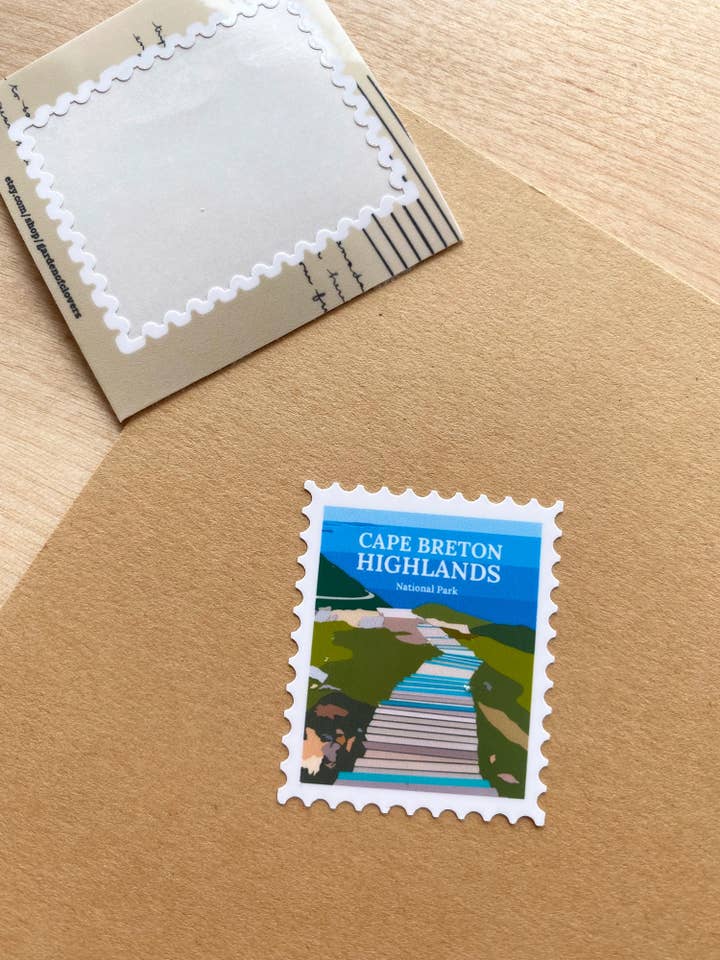 Cape Breton Highlands Sticker – Glossy Vinyl Kiss-Cut Canada for wholesale by Garden of Clovers