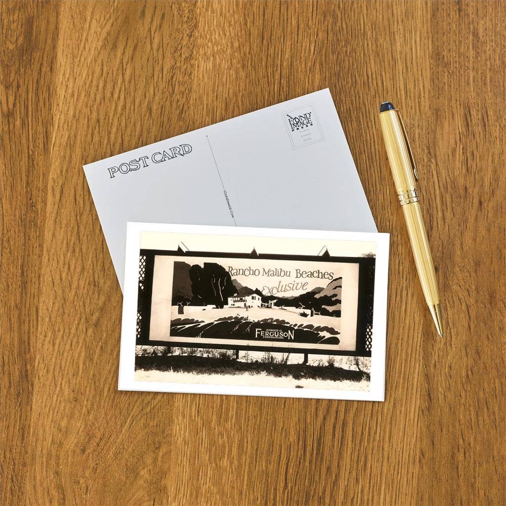 Found Image Press – Engroshandel Postkort – Postkort AC-27 Rancho Malibu Reklameskilt1