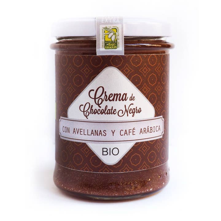 ORGANIC DARK CHOCOLATE CREAM with HAZELNUTS (Box of 9 creams) for wholesale by CHOCOLATES ARTESANOS ISABEL