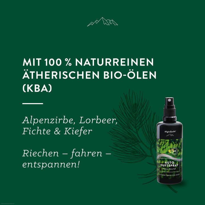 Allgäuquelle Naturprodukte GmbH - Venta al por mayor Ambientador de coche - Unisex - Spray de fragancia para coche Allgäu natural air