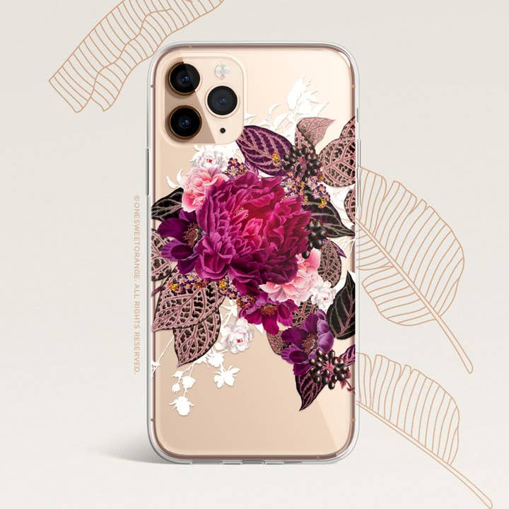 Étui de téléphone iPhone Vintage Peony pour femme pour la vente par Onesweetorange