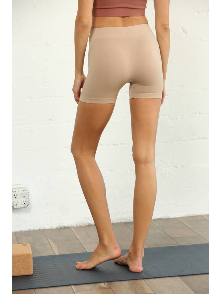 By Together - Wholesale Athletic Shorts - Women's - S1011 - Minimalist Seamless Activewear Mini Shorts5