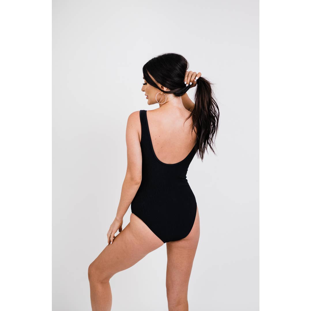 Black Backless One Piece for wholesale by Coral Reef Swim
