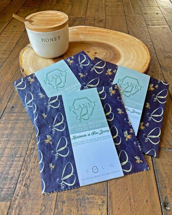 Planet B, Inc. - Vente Sachet de conservation/film alimentaire - Emballages en cire d'abeille - Abeilles2