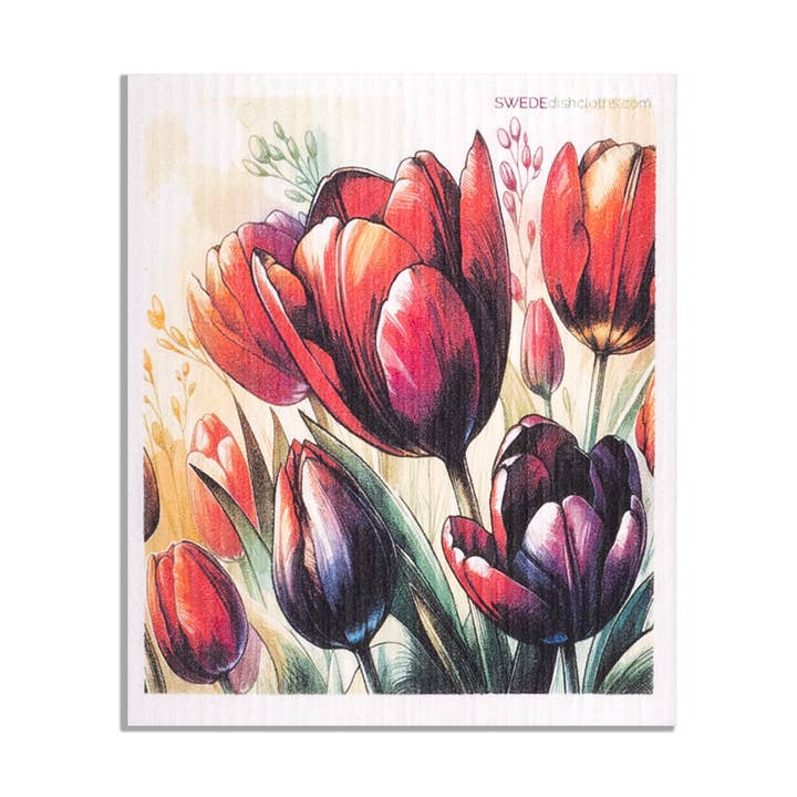 Swedish Dishcloth Colorful Tulips for wholesale by SWEDEdishcloths