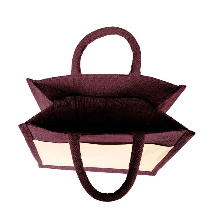 ecojutebags - Wholesale Tote Bag - Unisex - Set of 4 Jute Shopping Bags – Burlap Totes with Pocket4