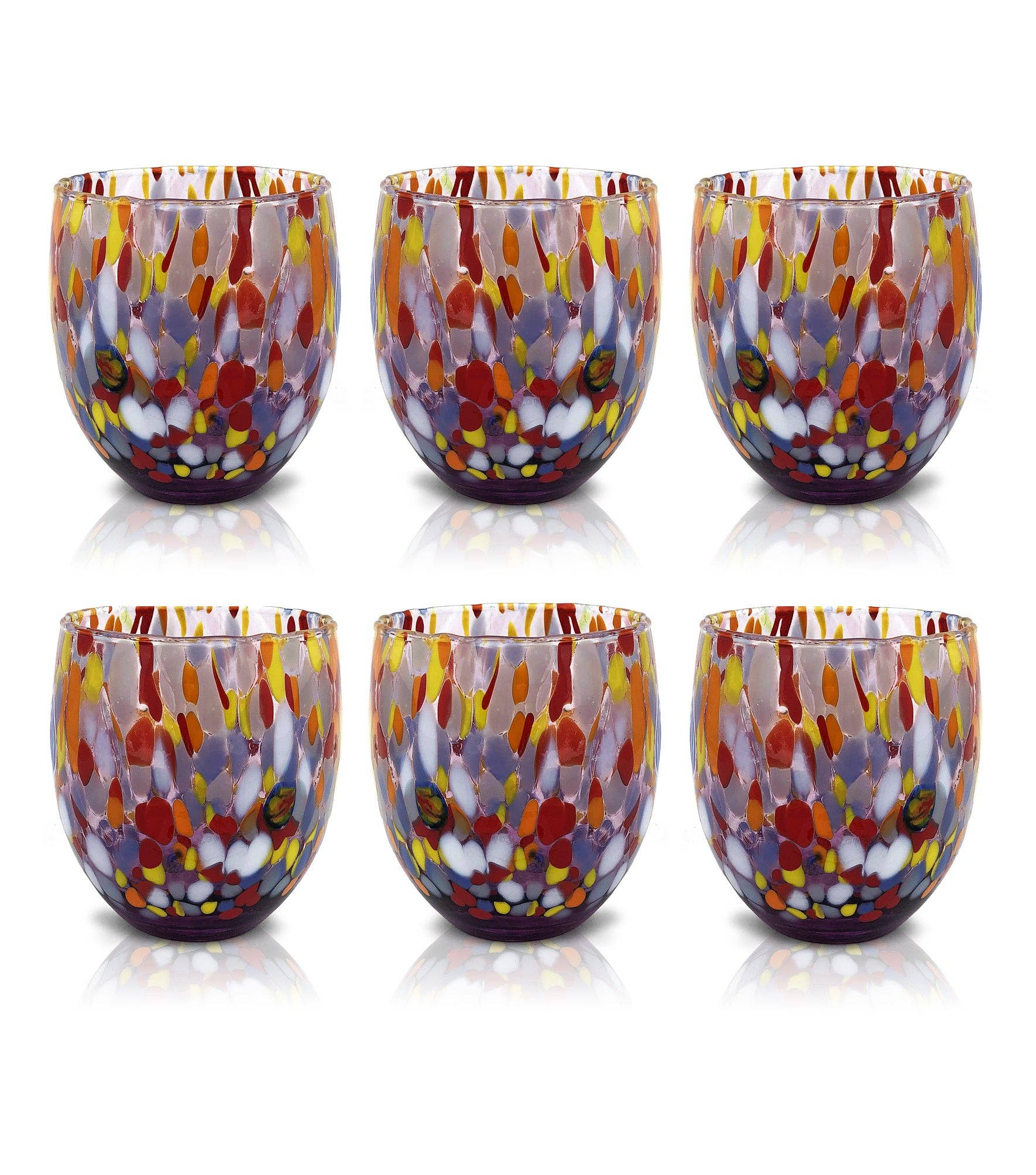 Mazzega Art & Design - Vente Verre/tasse - 6 verres en verre « Les couleurs de Murano ». ACQUA-CLASSIQUE5