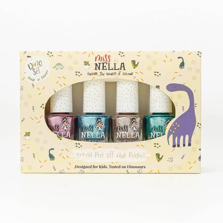 Coffret Dino Collection de 4 vernis à ongles pour la vente par Miss Nella Canada