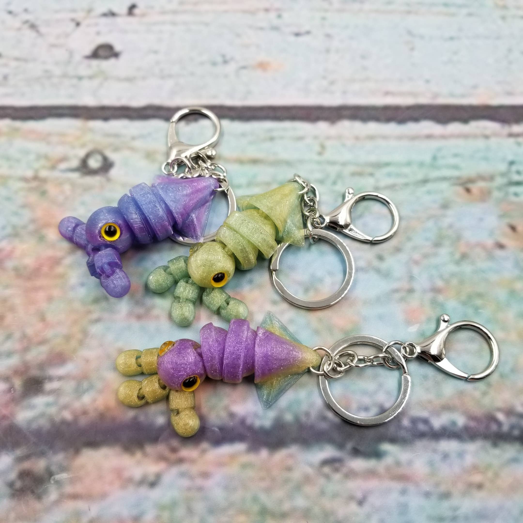 MIAS SHOP - Wholesale Fidget Toy - Kids - 3d Printed Stress Relieving Squid Keychain Toys3