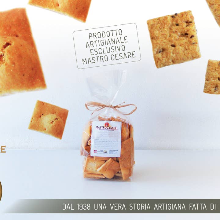 La Deliziosa Pasticceria di Mastro Cesare srl - Vente Biscuit salé - Crackers Tostin Classic fabriqués à la main en Italie2