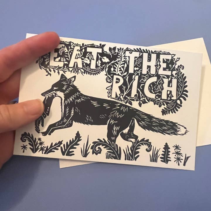 Critter Butts - Vente Cartes postales - Carte postale « Eat The Rich » 100 % recyclée3