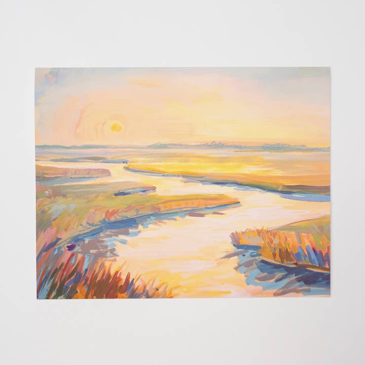 Maritime Marsh Limited Edition Print for wholesale by Sarah Jane Tart Art Studio