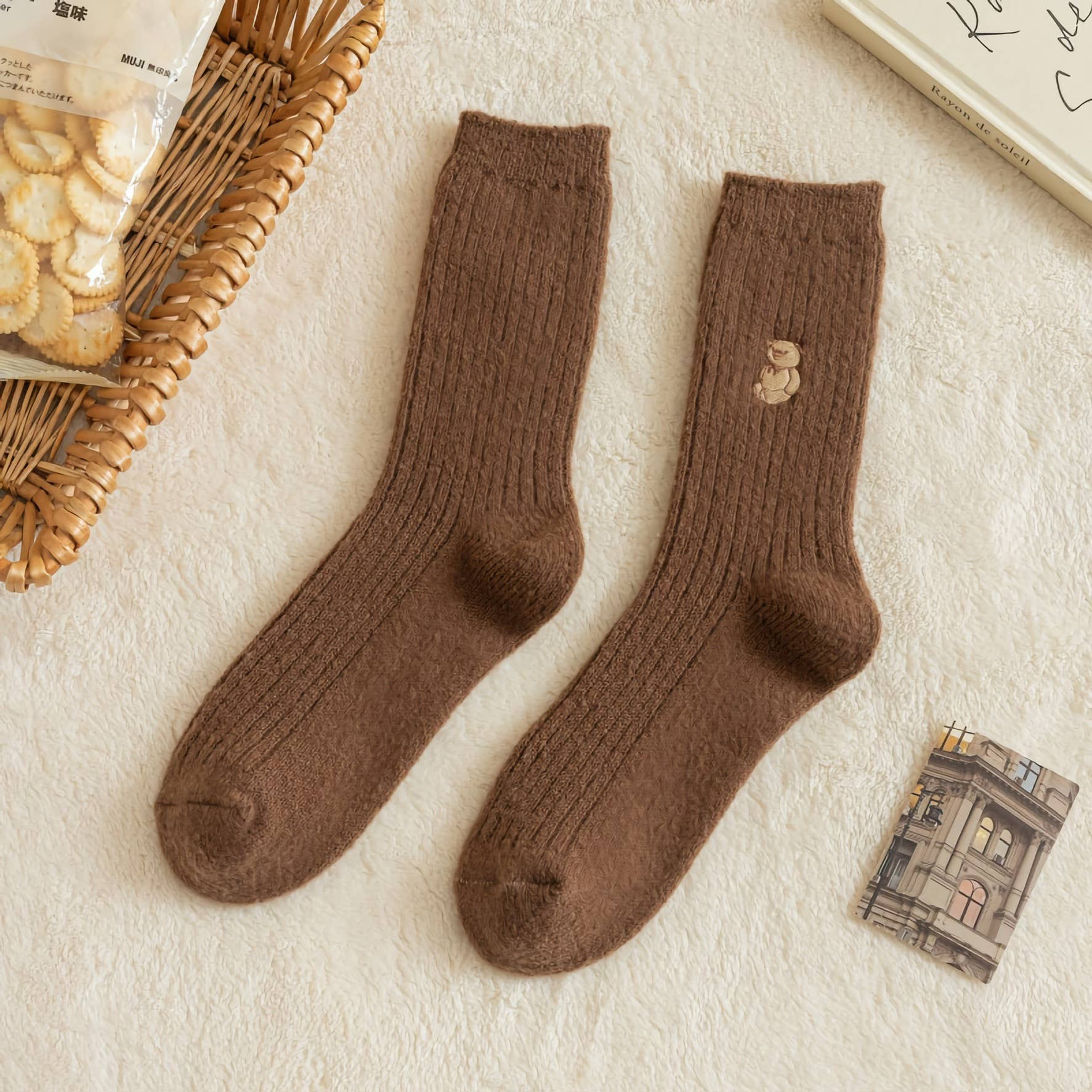 Happy Knits - Wholesale Socks - Women's - Bear Warm Socks - Knitted Cashmere Cozy Socks For Women2