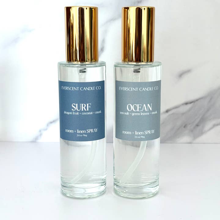 Everscent Candle Co. - Wholesale Room & Linen Spray - Surf Beachy Room Linen Spray/Beachy Surf Room Spray