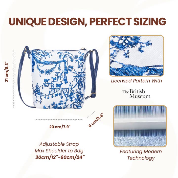 SignareArt - Vente Sac à bandoulière – femme - SLING-BM-CHINO | Sac à bandoulière British Museum Chinoiserie