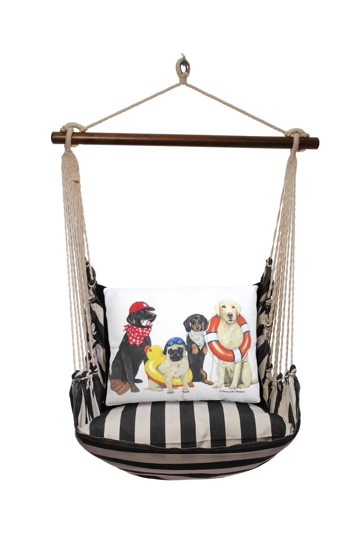 Magnolia Casual - Wholesale Swing Set - Hammock Swing 4-Piece Set indoor / outdoor - Black & White12