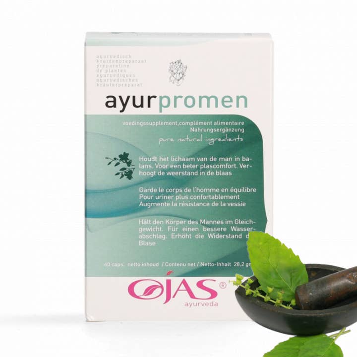 AyurPromen Ojas – Blære & MandeBalance for engroshandel hos De Vitamineshop bv