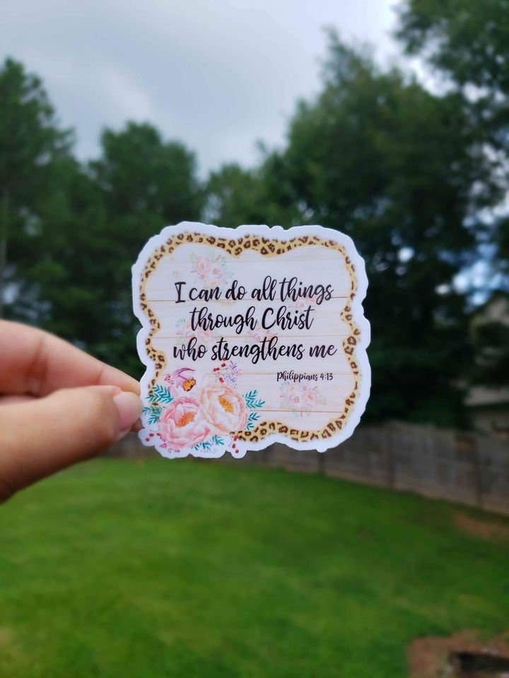 A Little Design Company - Wholesale Sticker - I Can Do All Things Sticker | Scripture Sticker